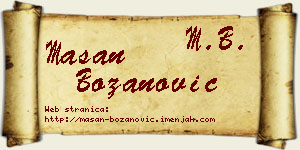 Mašan Božanović vizit kartica